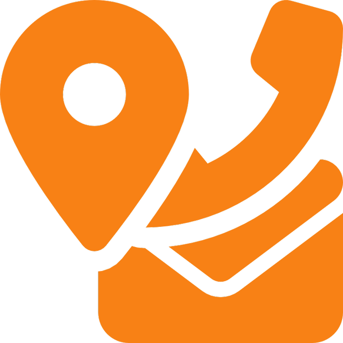 Mélange d'icons de contact : mail, téléphone et position.